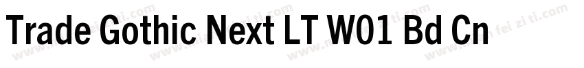 Trade Gothic Next LT W01 Bd Cn字体转换